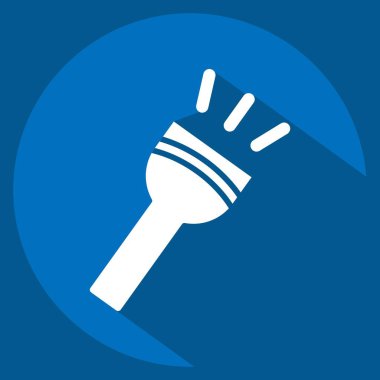 Simge Işığı. Işık sembolüyle ilgili. Uzun gölge tarzı. dizayn edilebilir