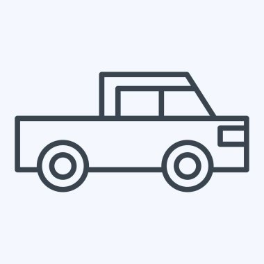 Icon, Lorry 'yi dümdüz etti. Ulaşım sembolüyle ilgili. Sıra tarzı. dizayn edilebilir