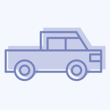 Icon, Lorry 'yi dümdüz etti. Ulaşım sembolüyle ilgili. İki ton stili. dizayn edilebilir