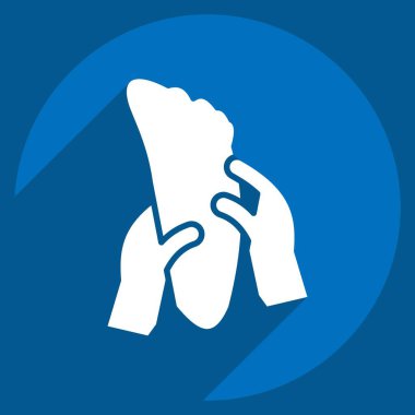 Simge Ayak Masajı. Kozmetoloji sembolüyle ilgili. Uzun gölge tarzı. dizayn edilebilir