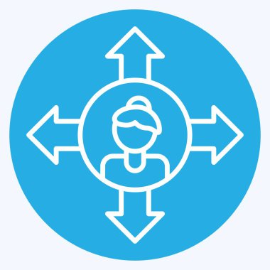 Simge Özgürlüğü. Feminizm sembolüyle ilgili. Mavi gözlü. dizayn edilebilir