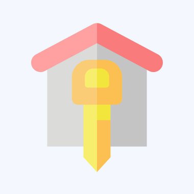 Simge Kapısı Güvenliği. İç Güvenlik sembolüyle ilgili. düz biçim