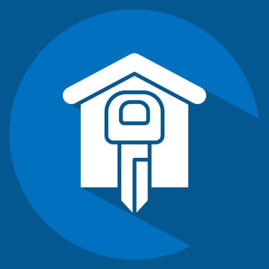 Simge Kapısı Güvenliği. İç Güvenlik sembolüyle ilgili. uzun gölge biçimi