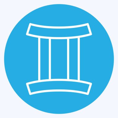 İkiz ikizi. Astroloji sembolüyle ilgili. Mavi gözlü. dizayn edilebilir