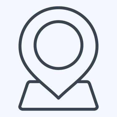 Simgesel coğrafi alan. Konum sembolüyle ilgili. Sıra tarzı. dizayn edilebilir