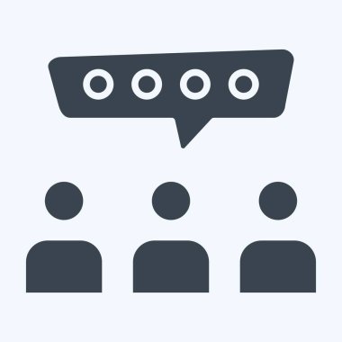 Simge Grup Konuşması. Konuşma sembolüyle ilgili. Kabartma tarzı. dizayn edilebilir