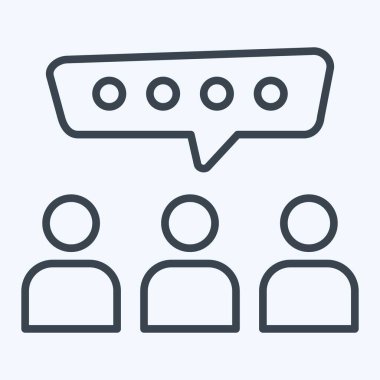 Simge Grup Konuşması. Konuşma sembolüyle ilgili. Sıra tarzı. dizayn edilebilir