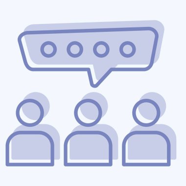 Simge Grup Konuşması. Konuşma sembolüyle ilgili. İki ton stili. dizayn edilebilir