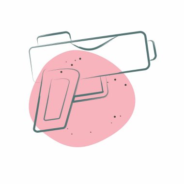 Simge Silahı. Askeri sembolle ilgili. Renkli Leke Biçimi. dizayn edilebilir