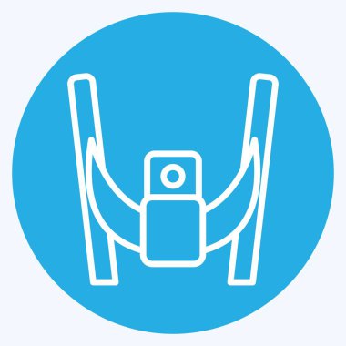 Simge hamağı. Hawaii sembolüyle ilgili. Mavi gözlü. dizayn edilebilir