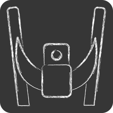 Simge hamağı. Hawaii sembolüyle ilgili. Tebeşir stili. dizayn edilebilir