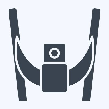 Simge hamağı. Hawaii sembolüyle ilgili. Kabartma tarzı. dizayn edilebilir