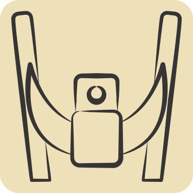 Simge hamağı. Hawaii sembolüyle ilgili. El çizimi tarzı. dizayn edilebilir