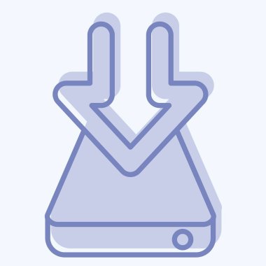 Simge Sabit Sürücüsü. İndirme sembolüyle ilgili. İki ton stili. dizayn edilebilir