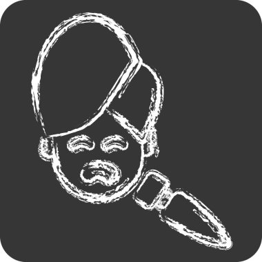 Simgesel Donanım Kozmetikolojisi. Kozmetoloji sembolüyle ilgili. Tebeşir stili. dizayn edilebilir