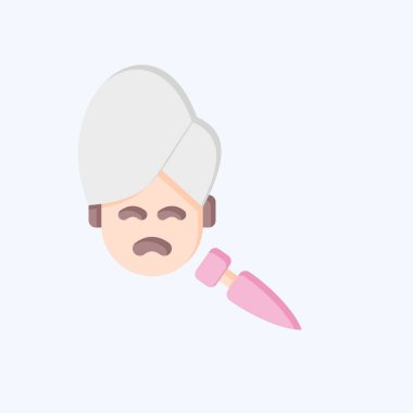 Simgesel Donanım Kozmetikolojisi. Kozmetoloji sembolüyle ilgili. Düz stil. dizayn edilebilir