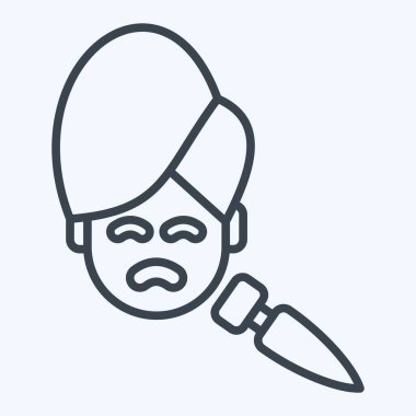 Simgesel Donanım Kozmetikolojisi. Kozmetoloji sembolüyle ilgili. Sıra tarzı. dizayn edilebilir