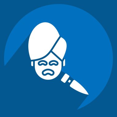 Simgesel Donanım Kozmetikolojisi. Kozmetoloji sembolüyle ilgili. Uzun gölge tarzı. dizayn edilebilir