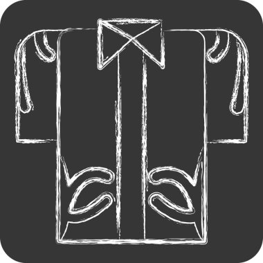 Icon Hawaii gömleği. Hawaii sembolüyle ilgili. Tebeşir stili. dizayn edilebilir