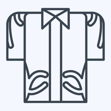 Icon Hawaii gömleği. Hawaii sembolüyle ilgili. Sıra tarzı. dizayn edilebilir