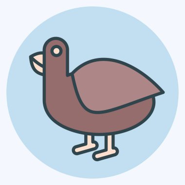 Icon Hawaii Eyalet Kuşu. Hawaii sembolüyle ilgili. renk arkadaşı stili. dizayn edilebilir