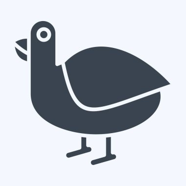 Icon Hawaii Eyalet Kuşu. Hawaii sembolüyle ilgili. Kabartma tarzı. dizayn edilebilir