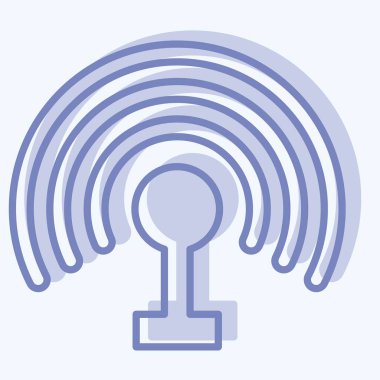 Simge sıcak noktası. Wifi sembolüyle ilgili. İki ton stili. dizayn edilebilir