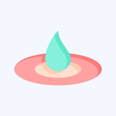 Simge nemlendirmesi. Kozmetoloji sembolüyle ilgili. Düz stil. dizayn edilebilir