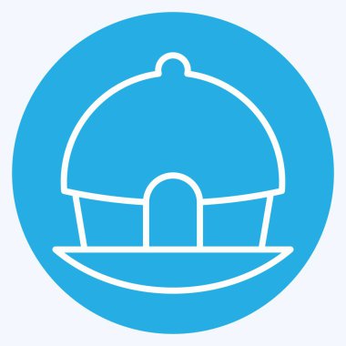 İkon Huuuut. House sembolüyle ilgili. Mavi gözlü. dizayn edilebilir