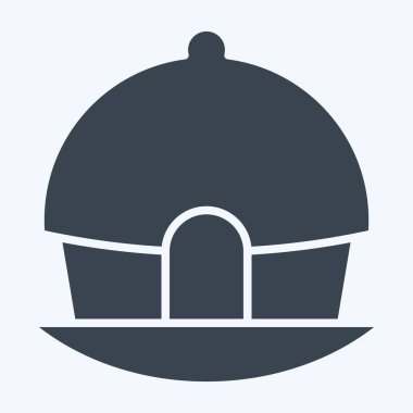 İkon Huuuut. House sembolüyle ilgili. Kabartma tarzı. dizayn edilebilir