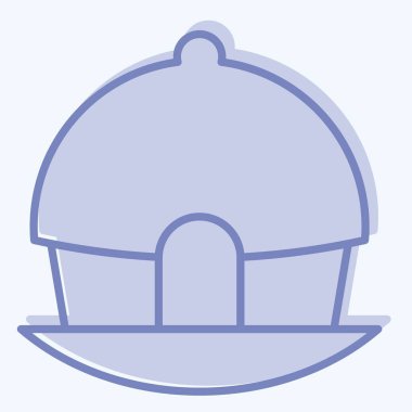 İkon Huuuut. House sembolüyle ilgili. İki ton stili. dizayn edilebilir