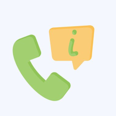 Simge Bilgi Hattı. Konuşma sembolüyle ilgili. Düz stil. dizayn edilebilir