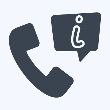 Simge Bilgi Hattı. Konuşma sembolüyle ilgili. Kabartma tarzı. dizayn edilebilir