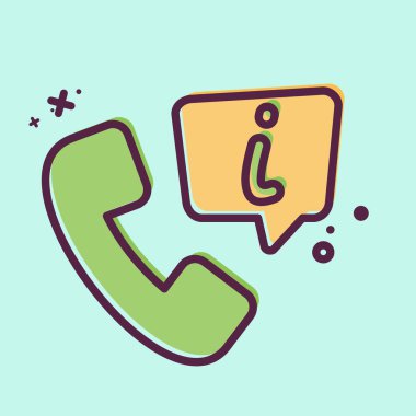 Simge Bilgi Hattı. Konuşma sembolüyle ilgili. MBE tarzı. dizayn edilebilir