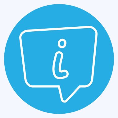 Simge Bilgileri. Konuşma sembolüyle ilgili. Mavi gözlü. dizayn edilebilir