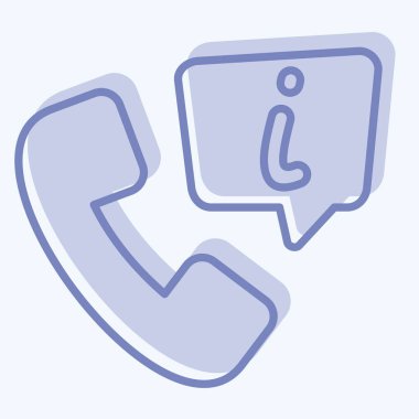 Simge Bilgi Hattı. Konuşma sembolüyle ilgili. İki ton stili. dizayn edilebilir