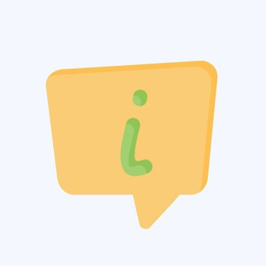 Simge Bilgileri. Konuşma sembolüyle ilgili. Düz stil. dizayn edilebilir