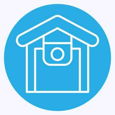 Simge Kızılötesi Gözetleme. İç Güvenlik sembolüyle ilgili. mavi gözler tarzı