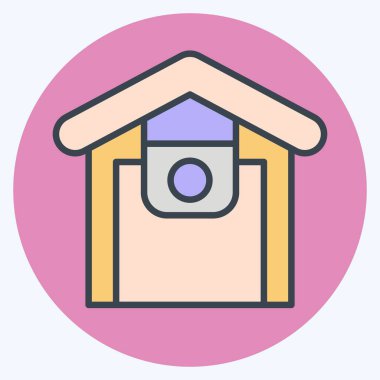 Simge Kızılötesi Gözetleme. İç Güvenlik sembolüyle ilgili. renk eşi biçimi