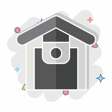 Simge Kızılötesi Gözetleme. İç Güvenlik sembolüyle ilgili. çizgi roman biçimi