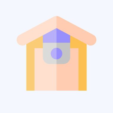 Simge Kızılötesi Gözetleme. İç Güvenlik sembolüyle ilgili. düz biçim