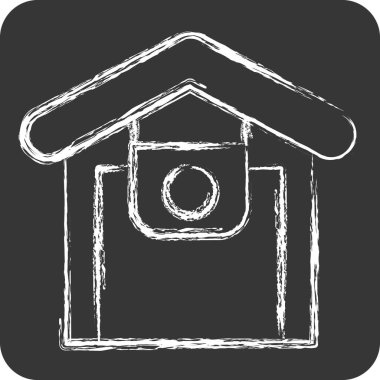 Simge Kızılötesi Gözetleme. İç Güvenlik sembolüyle ilgili. tebeşir Biçimi