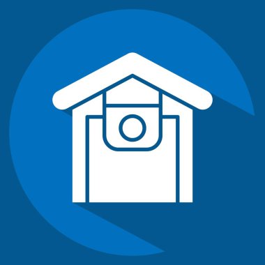 Simge Kızılötesi Gözetleme. İç Güvenlik sembolüyle ilgili. uzun gölge biçimi