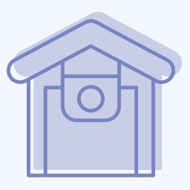 Simge Kızılötesi Gözetleme. İç Güvenlik sembolüyle ilgili. iki ton biçimi