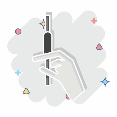 Simge enjektörleri. Kozmetoloji sembolüyle ilgili. Çizgi roman. dizayn edilebilir