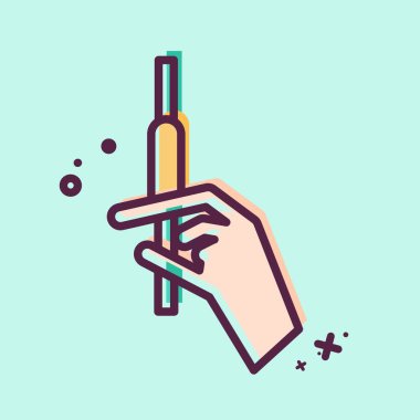 Simge enjektörleri. Kozmetoloji sembolüyle ilgili. MBE tarzı. dizayn edilebilir