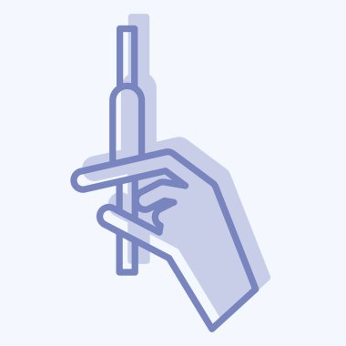 Simge enjektörleri. Kozmetoloji sembolüyle ilgili. İki ton stili. dizayn edilebilir