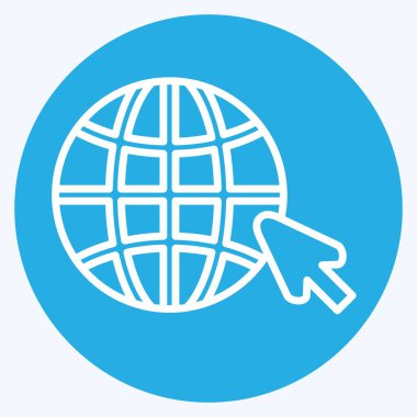 Simge interneti. Wifi sembolüyle ilgili. Mavi gözlü. dizayn edilebilir