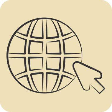 Simge interneti. Wifi sembolüyle ilgili. El çizimi tarzı. dizayn edilebilir