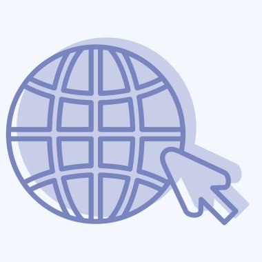 Simge interneti. Wifi sembolüyle ilgili. İki ton stili. dizayn edilebilir